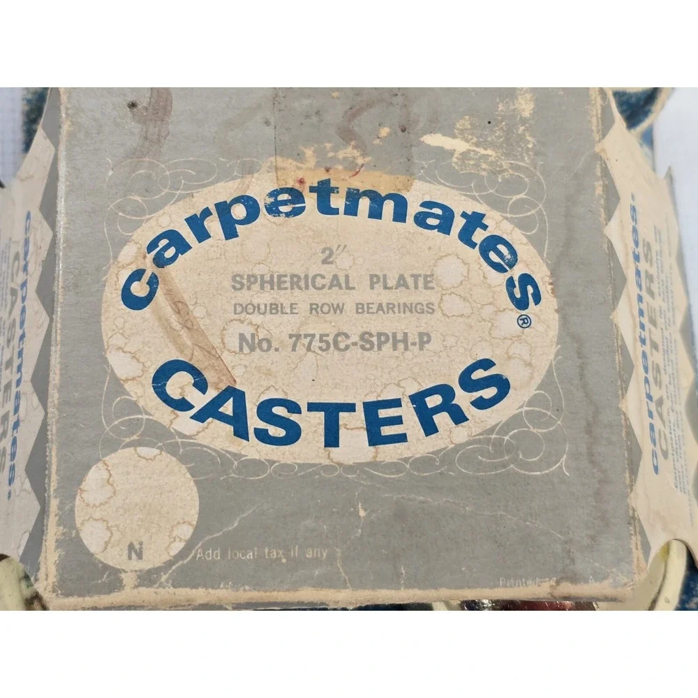 Vintage CARPETMATES CASTERS Stem Type 2 Inch 775C-SPH-P Lot of 4